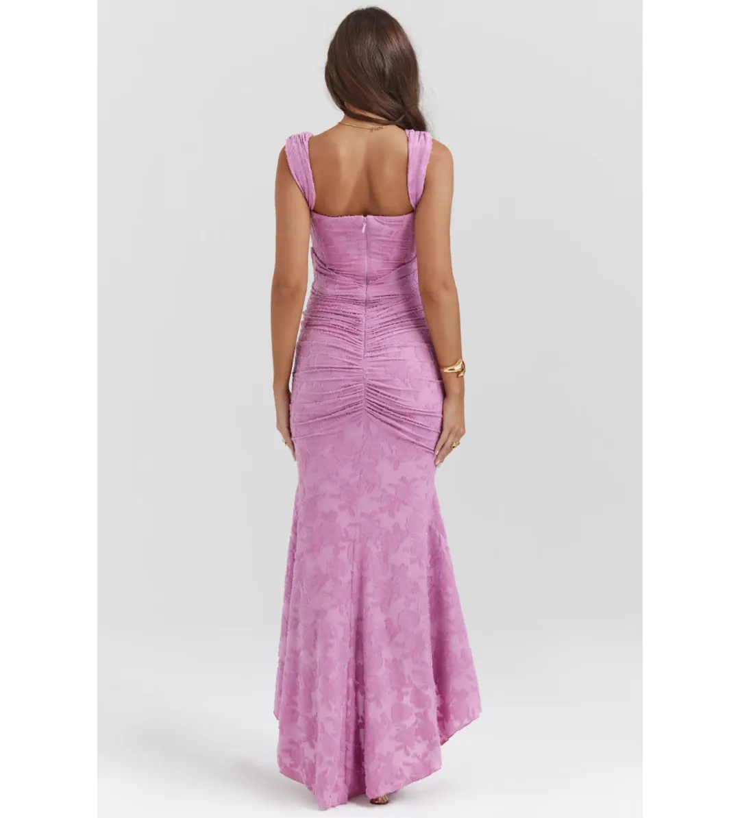House of CB Cesca Floral Maxi Dress in Rose Pink Size 8/S for rent on The Volte - main image