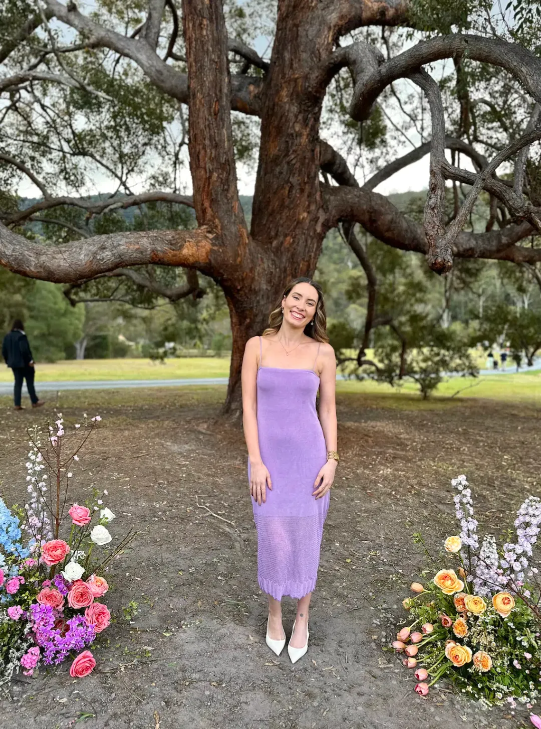 Kookai Marrakesh Knit Midi Dress Lilac Size 8 for rent on The Volte - main image