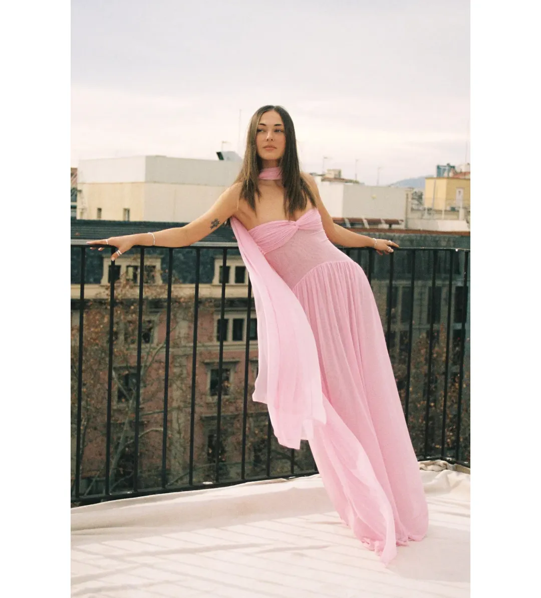 Raphaella Santana The Ophelia Dress Pink Size S/AU 8 for rent on The Volte - main image