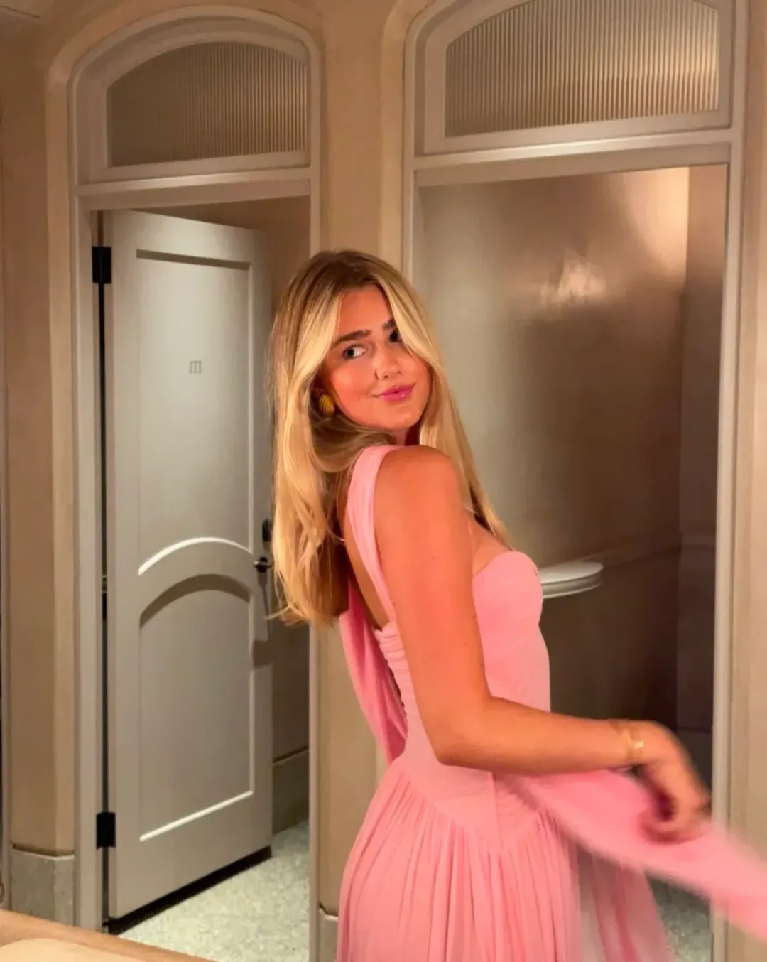 Raphaella Santana The Ophelia Dress Pink Size S/AU 8 for rent on The Volte - main image
