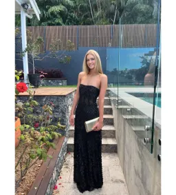 Manning Cartell Supreme Extreme Strapless Gown Black Size AU 6 for rent on The Volte - image 2