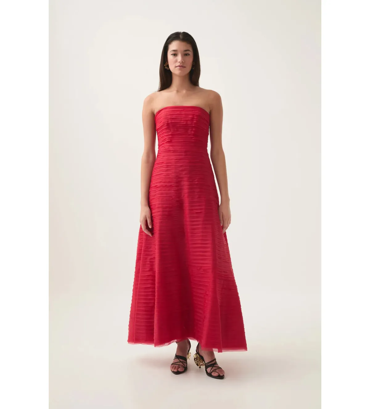 Aje Soundscape Maxi Dress in Scarlet Red Size 8 for rent on The Volte - main image