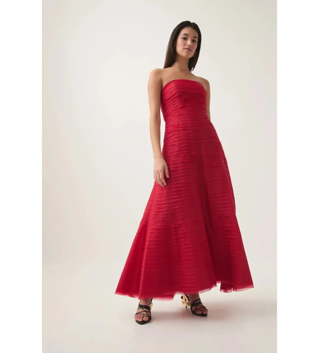 Aje Soundscape Maxi Dress in Scarlet Red Size 8 for rent on The Volte - main image