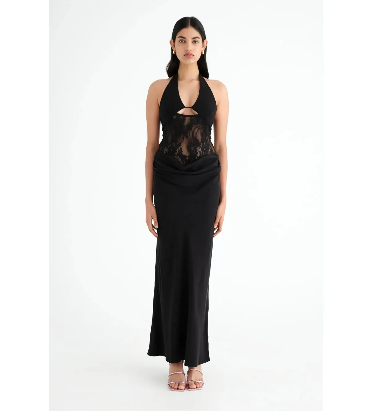 Benni Miko Maxi Dress in Black Size 10 for rent on The Volte - main image