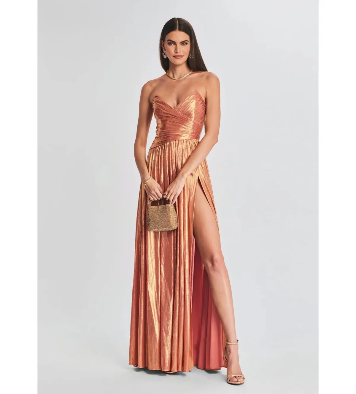 Retrofete Waldorf Dress in Apricot Size M / AU 10 for rent on The Volte - main image