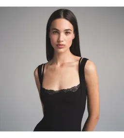 SKIMS Soft Lounge Lace Long Dress With Bralette Black Size S/AU 8 for rent on The Volte - image 3