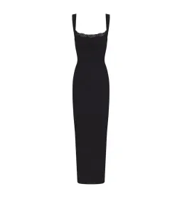 SKIMS Soft Lounge Lace Long Dress With Bralette Black Size S/AU 8 for rent on The Volte - image 4