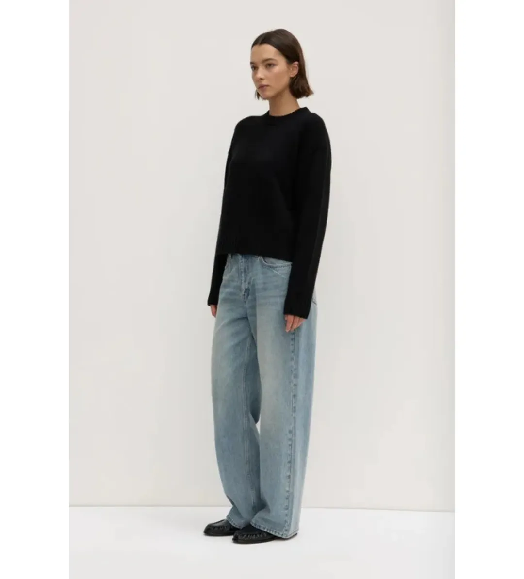 Assembly Label Beau Merino Wool Knit Black Size AU 8 for rent on The Volte - main image