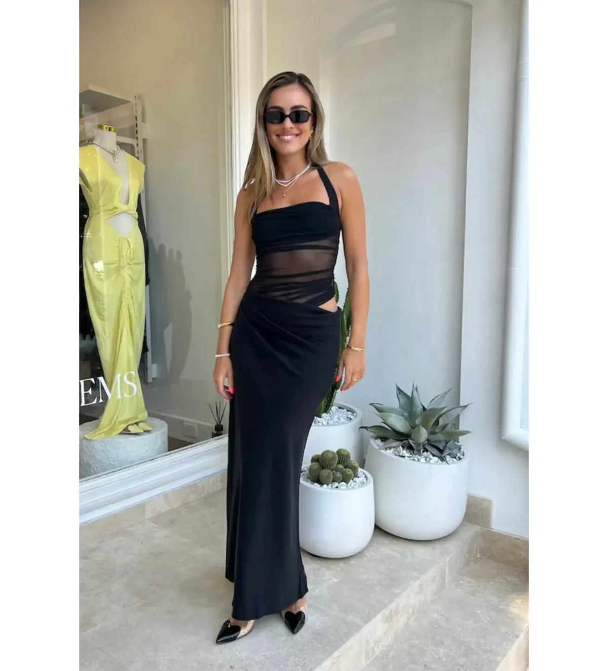 Benni Gina Halter Dress Black Size 6 for rent on The Volte - main image