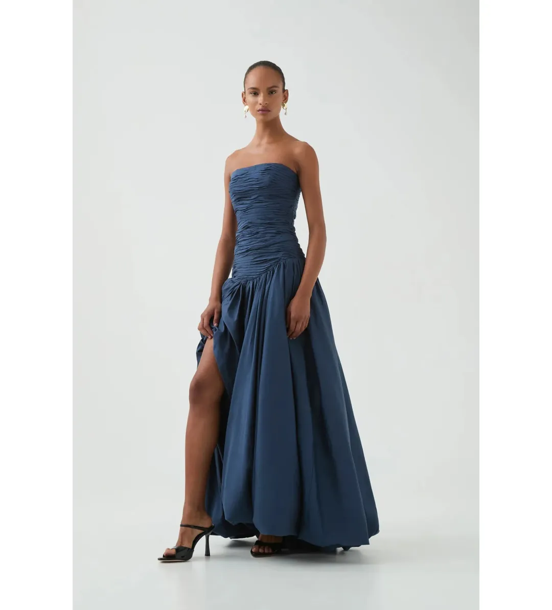 Aje Violette Bubble Maxi Skirt Slate Size AU 10 for rent on The Volte - main image