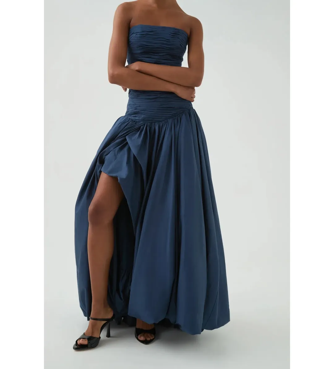 Aje Violette Bubble Maxi Skirt Slate Size AU 10 for rent on The Volte - main image