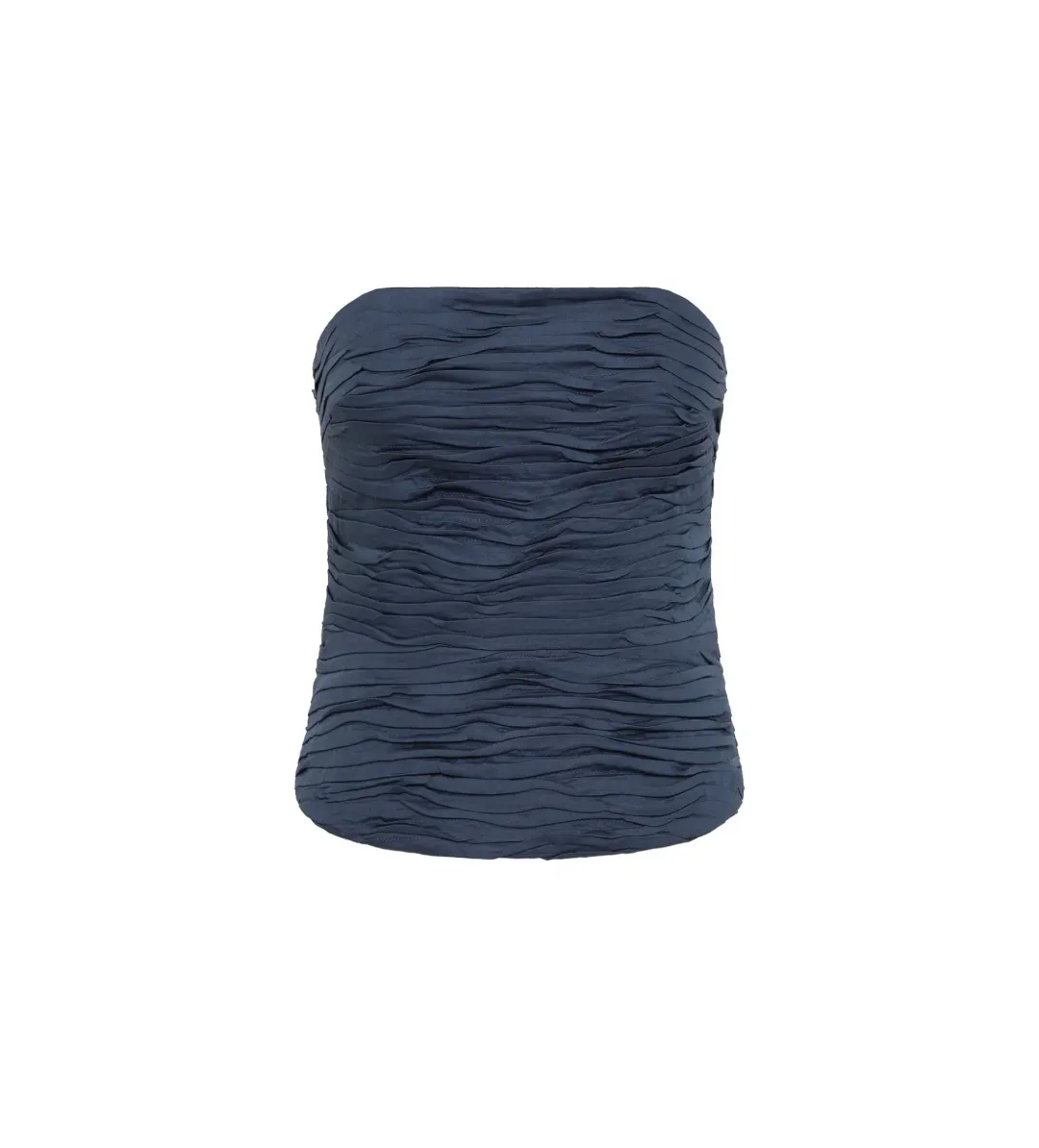 Aje Sunbeam Ruched Bustier Top Slate Size AU 10 for rent on The Volte - main image