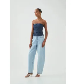 Aje Sunbeam Ruched Bustier Top Slate Size AU 10 for rent on The Volte - image 3