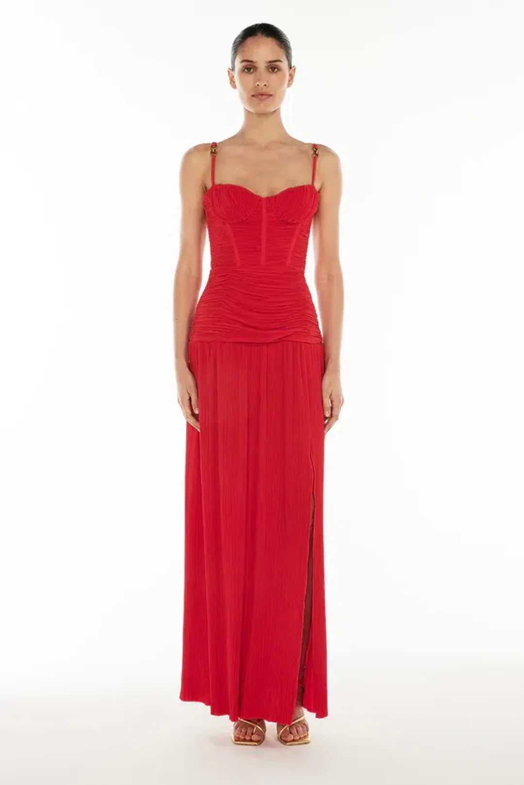 Manning Cartell Double Time Pleat Dress Red Size 8 for rent on The Volte - main image