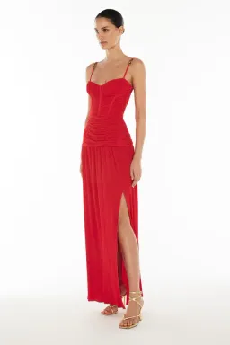 Manning Cartell Double Time Pleat Dress Red Size 8 for rent on The Volte - image 2