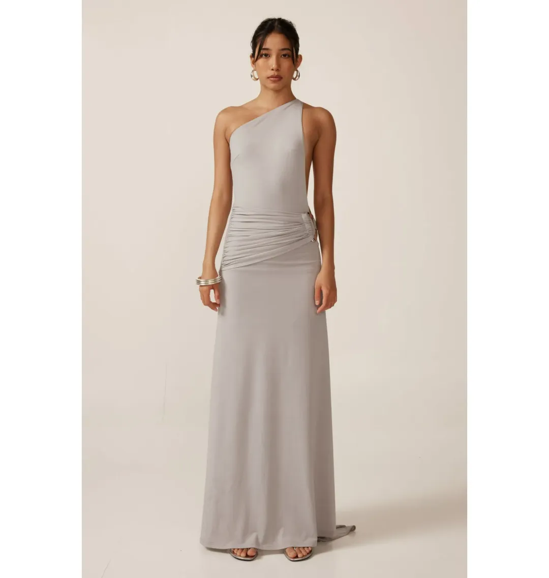 Ance Gria Gaia Gown Silver Blue Size XS / AU 6 for rent on The Volte - main image