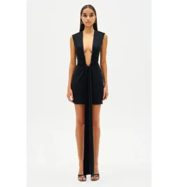 Misha Jennifer Cupro Mini Dress Black Size 6/XS for rent on The Volte - image 1