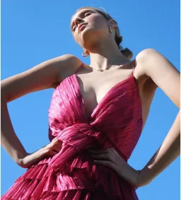 Alice McCall Making Me Blush Tiered Ruffle Gown Pink Size AU 8 for rent on The Volte - image 5