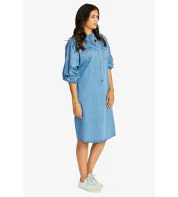 Ping Pong Woodstock Knee-Length Dress Chambray Size AU 16 for rent on The Volte - image 2