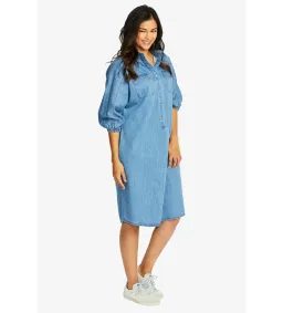 Ping Pong Woodstock Knee-Length Dress Chambray Size AU 16 for rent on The Volte - image 3