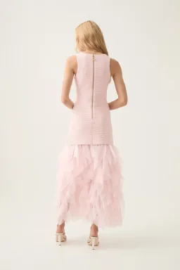 Aje Elations Knit Maxi Dress Pastel Pink Size L/AU 12 for rent on The Volte - image 3