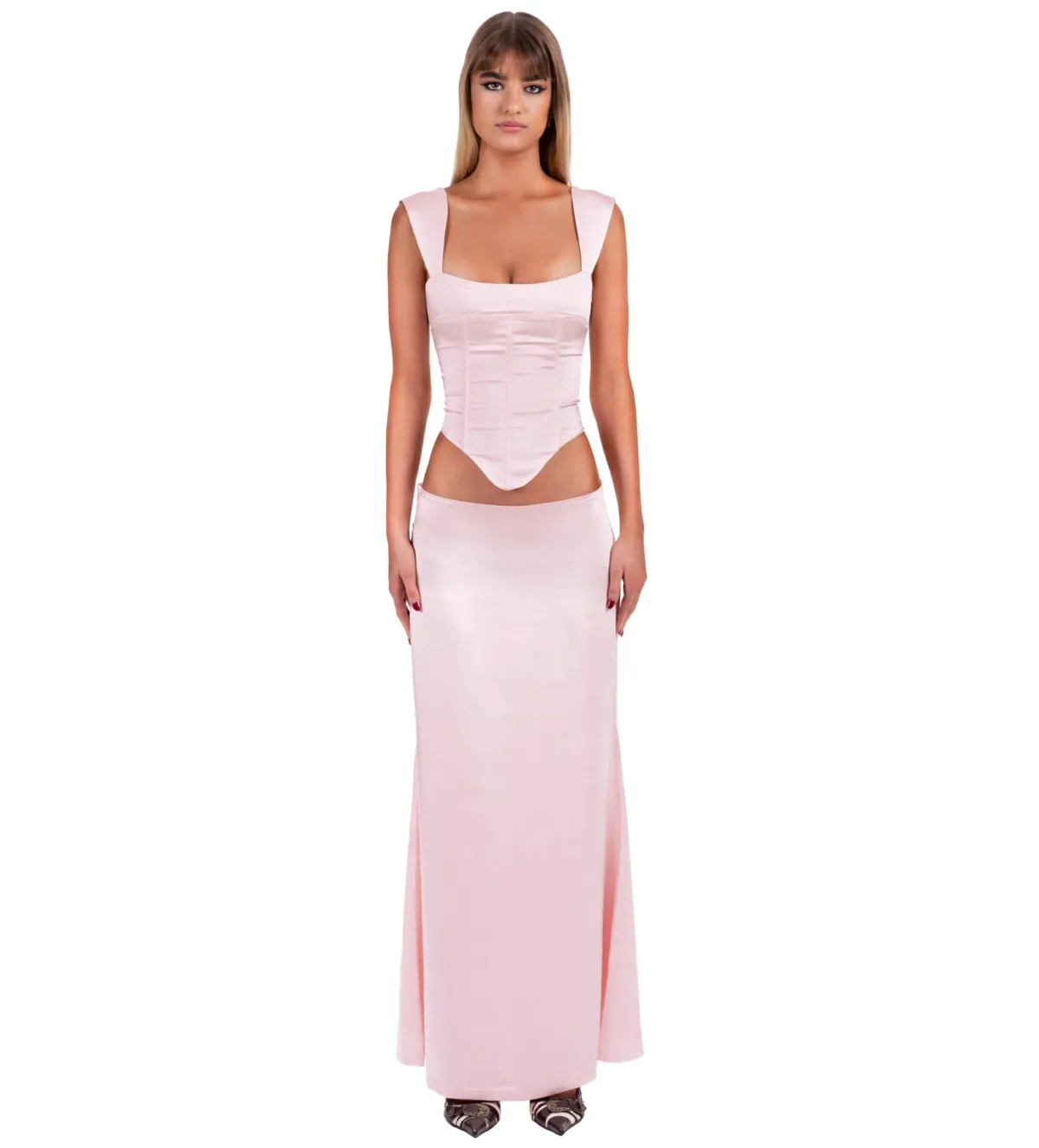 I am Delilah Valerie Corset and Maxi Skirt Set Petal Size S/AU 8 for rent on The Volte - main image