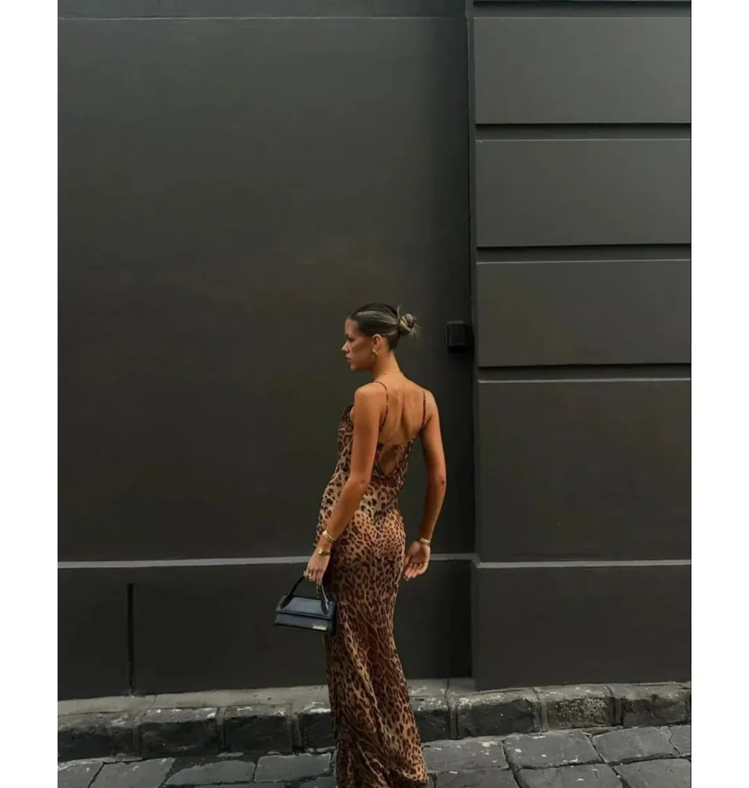 Rat & Boa Valentina Dress in Leopard Print Size M / AU 10 for rent on The Volte - main image