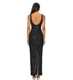 NBD Janhvi Maxi Dress in  Black Size AU 4 for rent on The Volte - image 2
