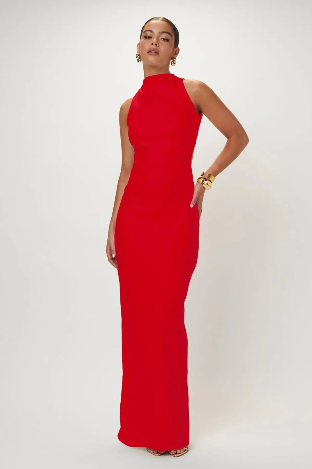 Effie Kats Ambre Gown Cherry Red Size XS / AU 6 for rent on The Volte - main image