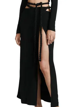 Dion Lee Rope Wrap Top & Skirt Set Black Size 6 for rent on The Volte - image 3
