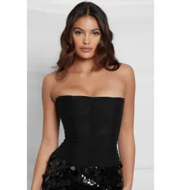 Leau Muse Mesh Corset Top in Black Size XS/AU6 for rent on The Volte - image 2
