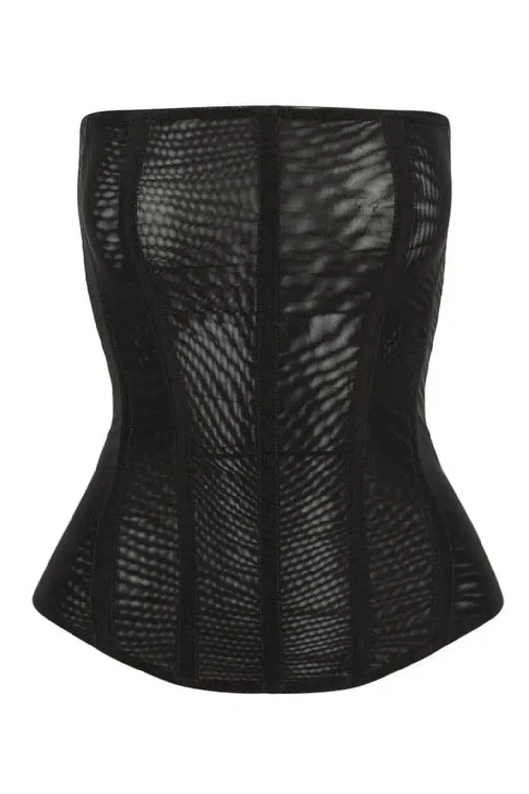 Leau Muse Mesh Corset Top in Black Size M/AU10 for rent on The Volte - main image