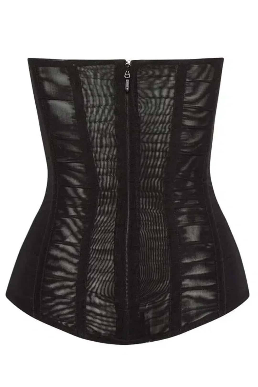 Leau Muse Mesh Corset Top in Black Size M/AU10 for rent on The Volte - main image
