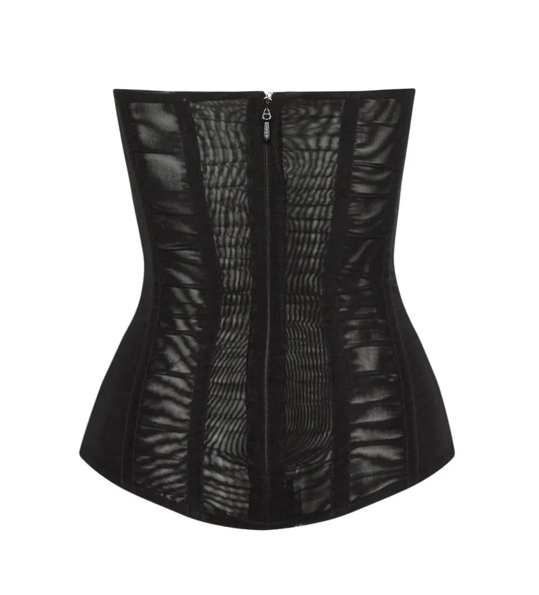 Leau Muse Mesh Corset Top in Black Size L/AU12 for rent on The Volte - main image