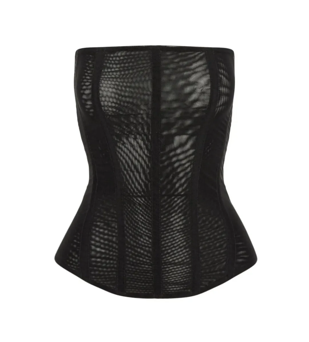 Leau Muse Mesh Corset Top in Black Size L/AU12 for rent on The Volte - main image