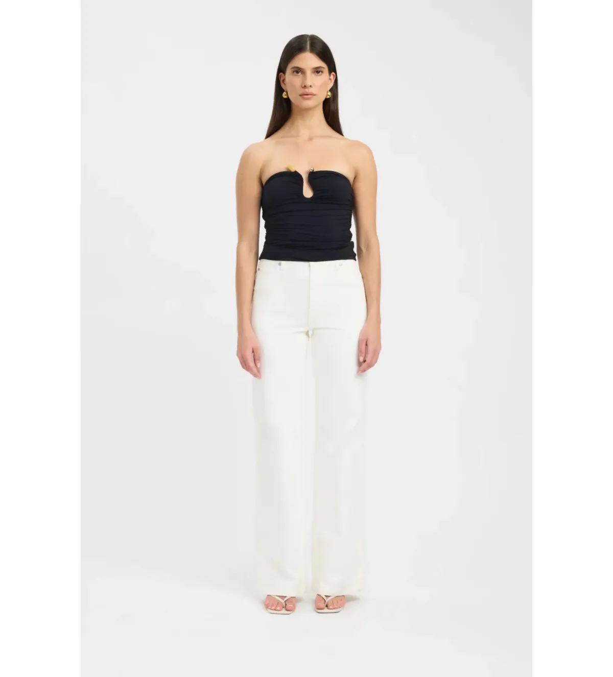 Kookai Tayla Trim Top Black Size AU 8 for rent on The Volte - main image