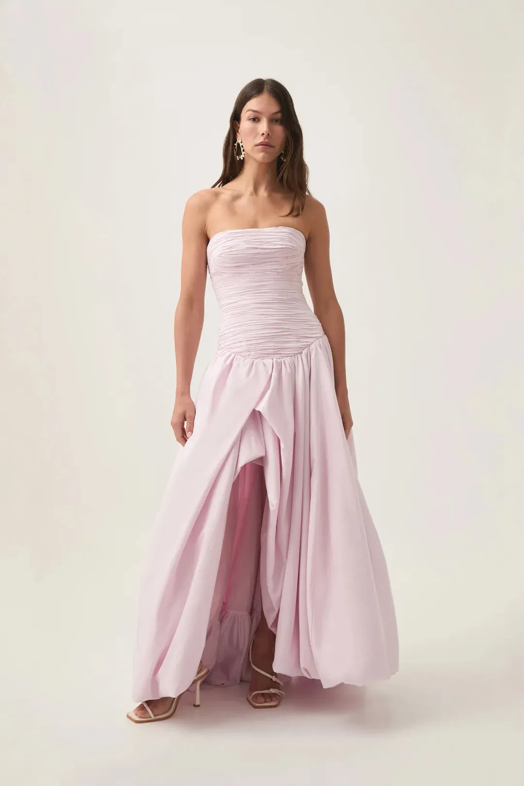 Aje Bubble Hem Maxi Dress Pastel Pink Size AU 8  for rent on The Volte - main image