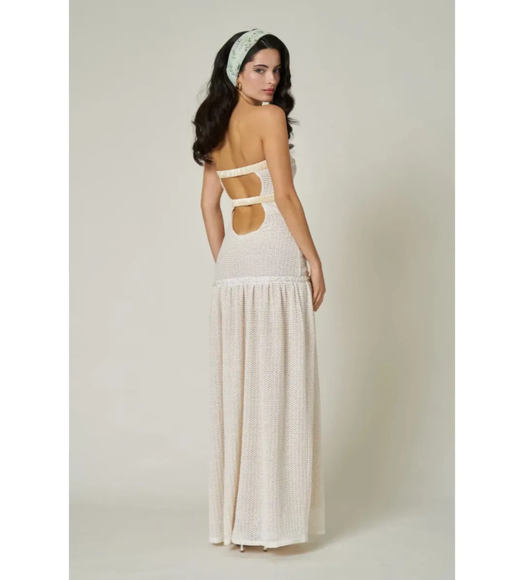 Fait Par Foutch Colette Maxi Dress in Ivory Size XXS / AU 4 for rent on The Volte - main image