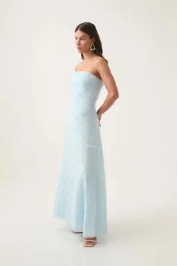 Aje Blue Soundscape Maxi Dress in Blue Size AU 6 for rent on The Volte - image 2