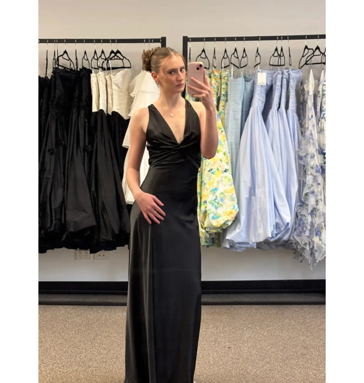 Ruth Tarvydas Goddess Gown Black Size 10 for rent on The Volte - main image