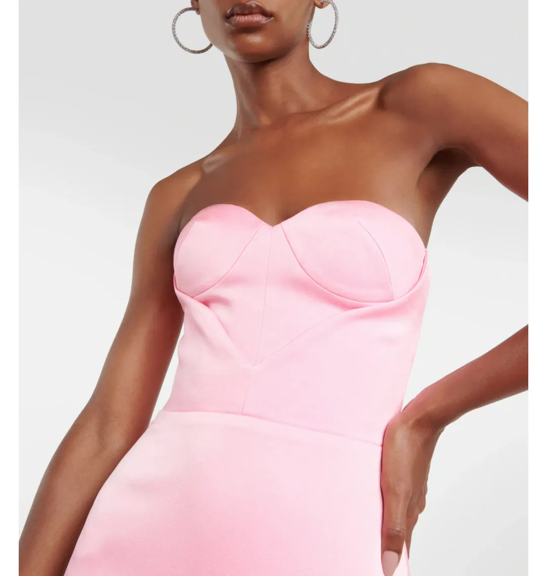Alex Perry Barkley Strapless Gown Pink Size AU 6 for rent on The Volte - main image