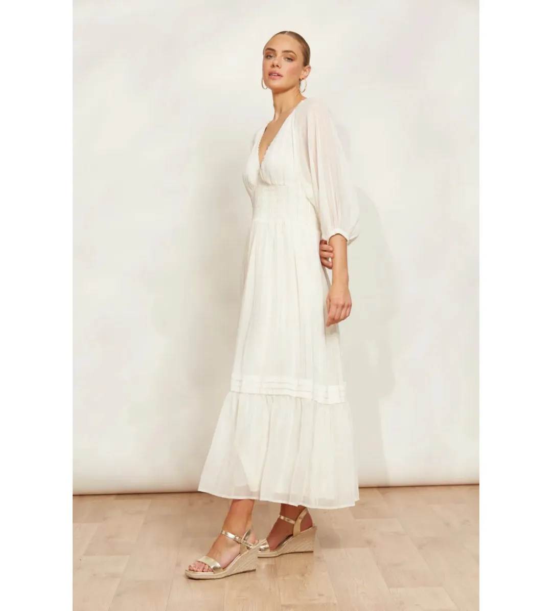 eb&ive Sereno Maxi Dress Pearl Size XL/AU 14 for rent on The Volte - main image