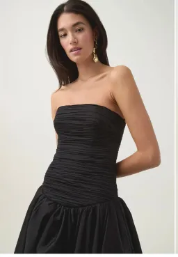 Aje Violette Bubble Hem Maxi Dress in Black Size 6 for rent on The Volte - image 2