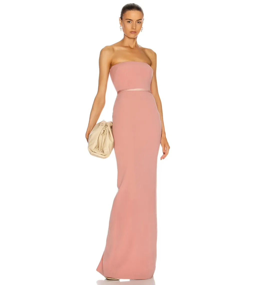 Alex Perry Cassidy Strapless Column Gown Pink Size AU 6 for rent on The Volte - main image