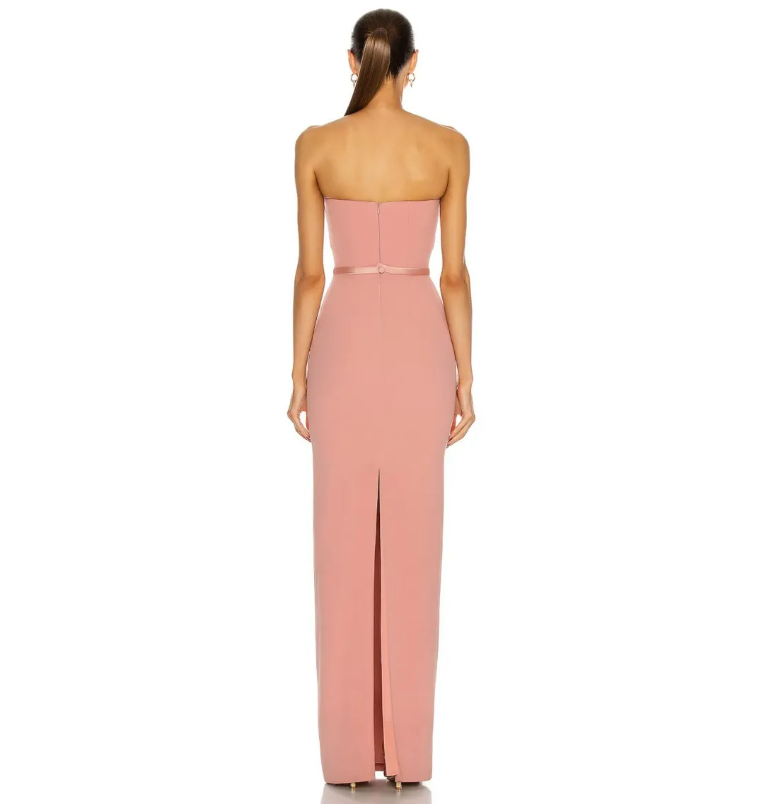 Alex Perry Cassidy Strapless Column Gown Pink Size AU 6 for rent on The Volte - main image