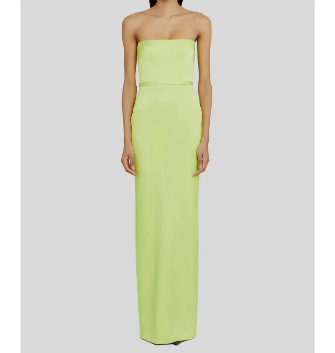 Alex Perry Cassidy Strapless Column Gown Green Size AU 6 for rent on The Volte - main image