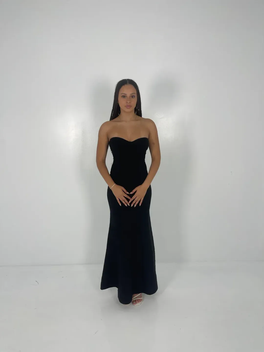 Hervé Léger Black Sara Gown in Black Size XXS/AU 4 for rent on The Volte - main image