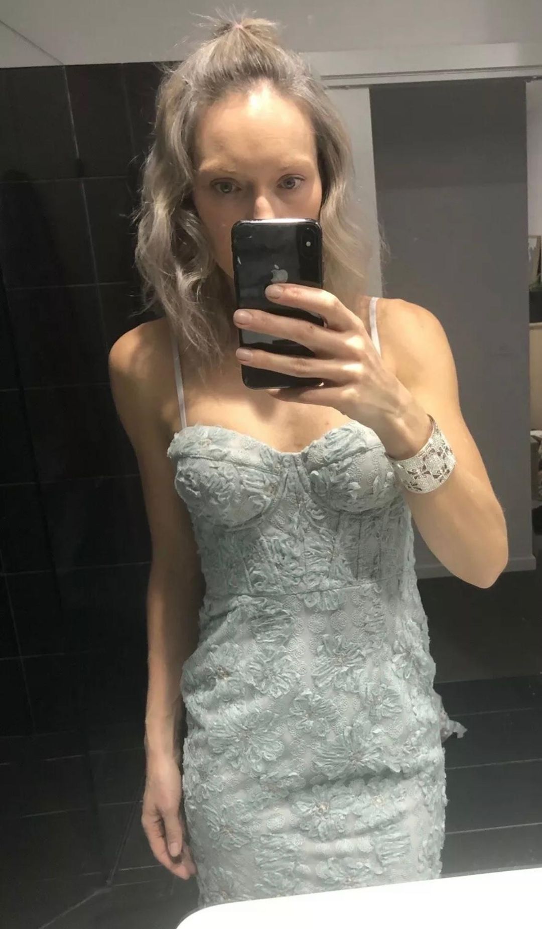 Elle  Zeitoune Powdered Blue Harmony Dress Size 8 for rent on The Volte - main image