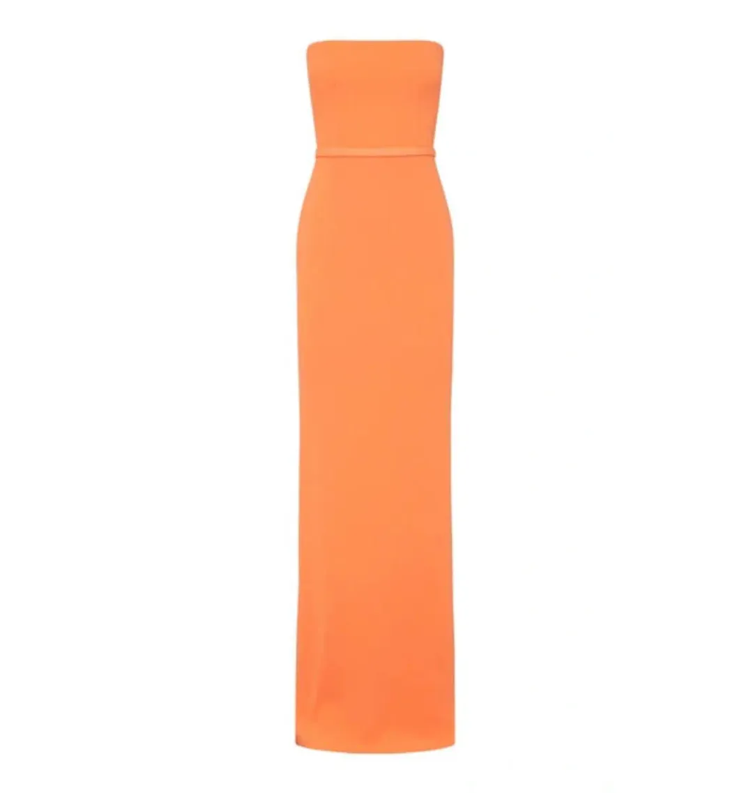 Alex Perry Cassidy Strapless Column Gown Orange Size 10 for rent on The Volte - main image
