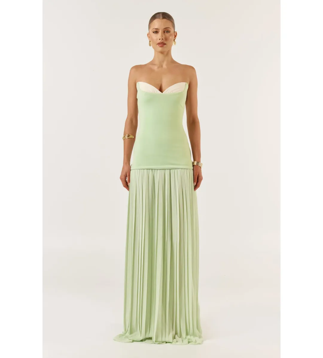 She Is Olla Nicolette Dress in Mint Size S/AU8 for rent on The Volte - main image